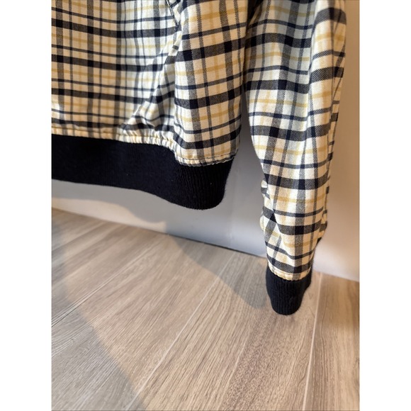 Brooks Brothers‎ Bomber Jacket Plaid White-Blue-Yellow Large - Picture 2 of 9